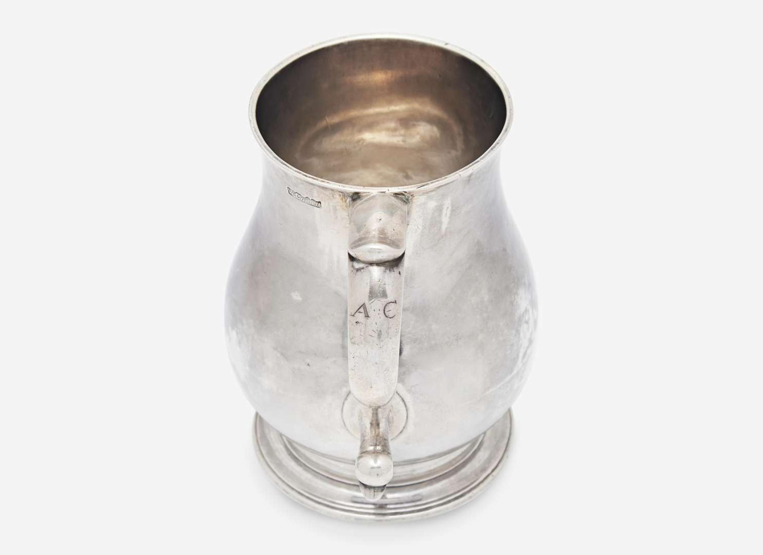 A silver cann, William Cowell, Jr. (1713-1761), Boston, MA, circa 1750