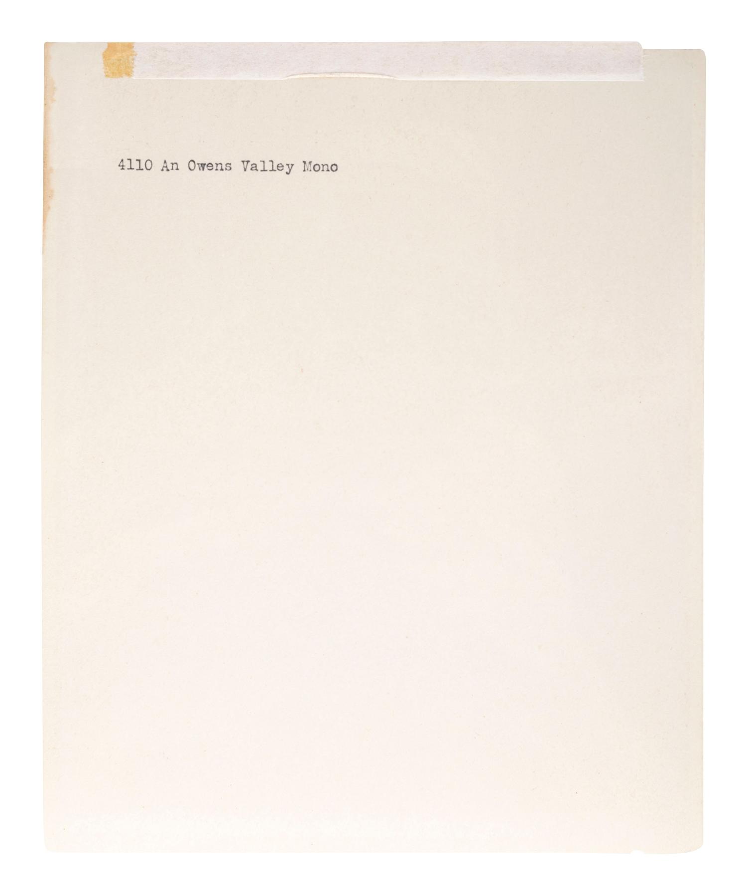 CURTIS, Edward (1868-1952), photographer. An Owens Valley Mono . 1924.