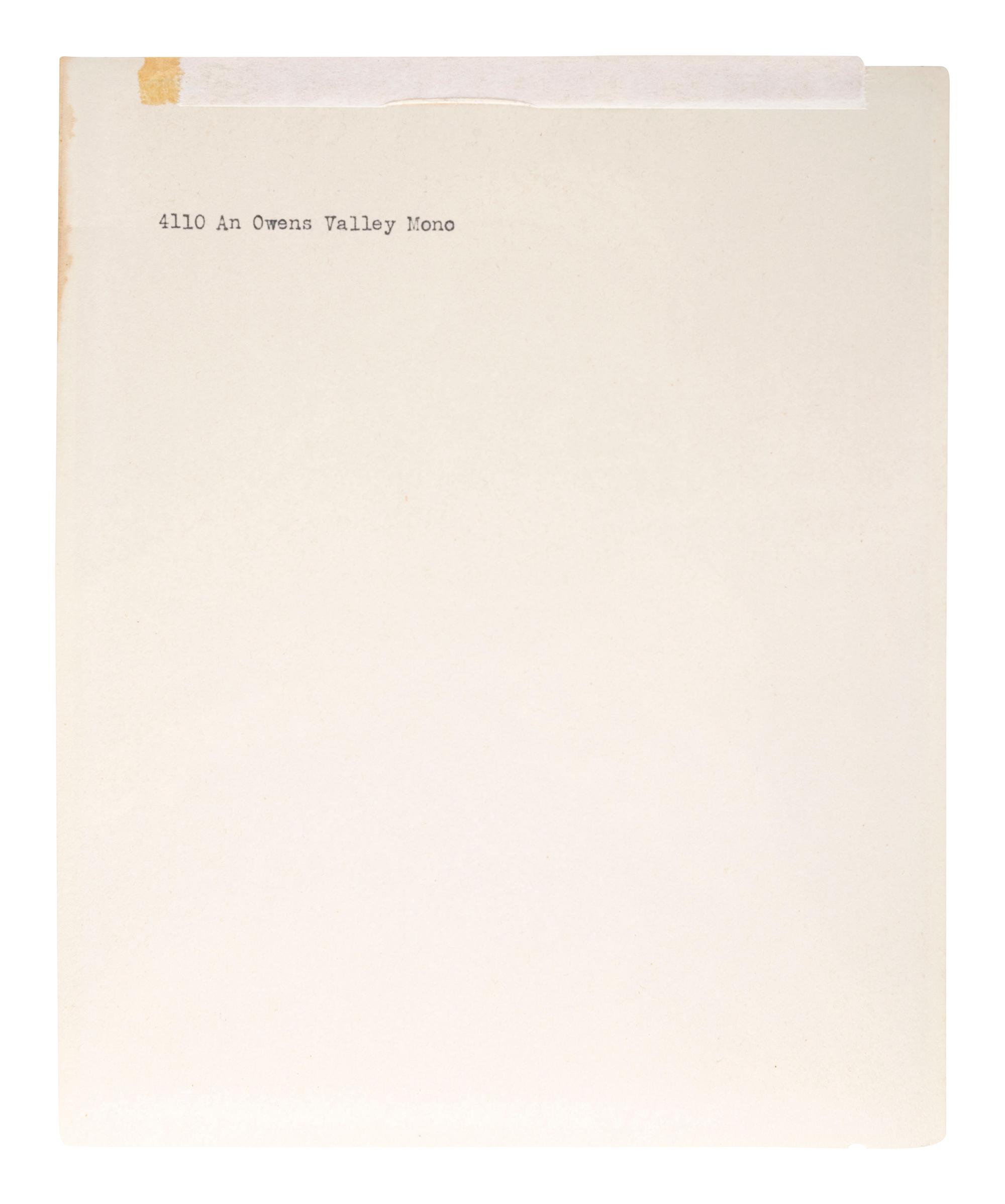 CURTIS, Edward (1868-1952), photographer. An Owens Valley Mono . 1924.