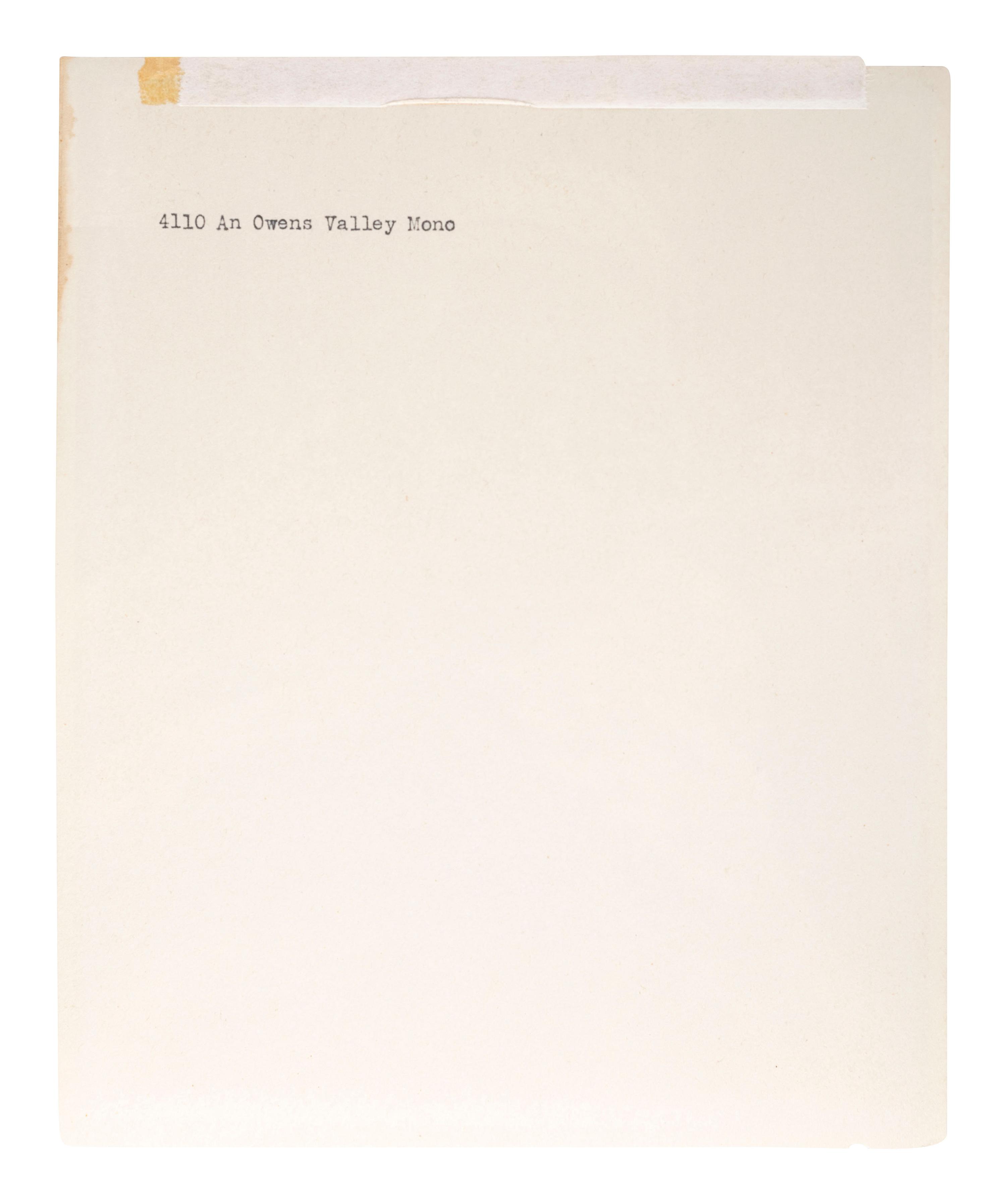 CURTIS, Edward (1868-1952), photographer. An Owens Valley Mono . 1924.