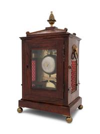 A Regency Brass Inlaid Rosewood Bracket Clock