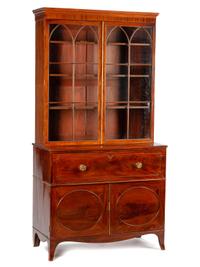 A Regency Style Mahogany Secretary Bookcase