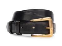 Two 14 Karat Yellow Gold Belt Buckles with Belts