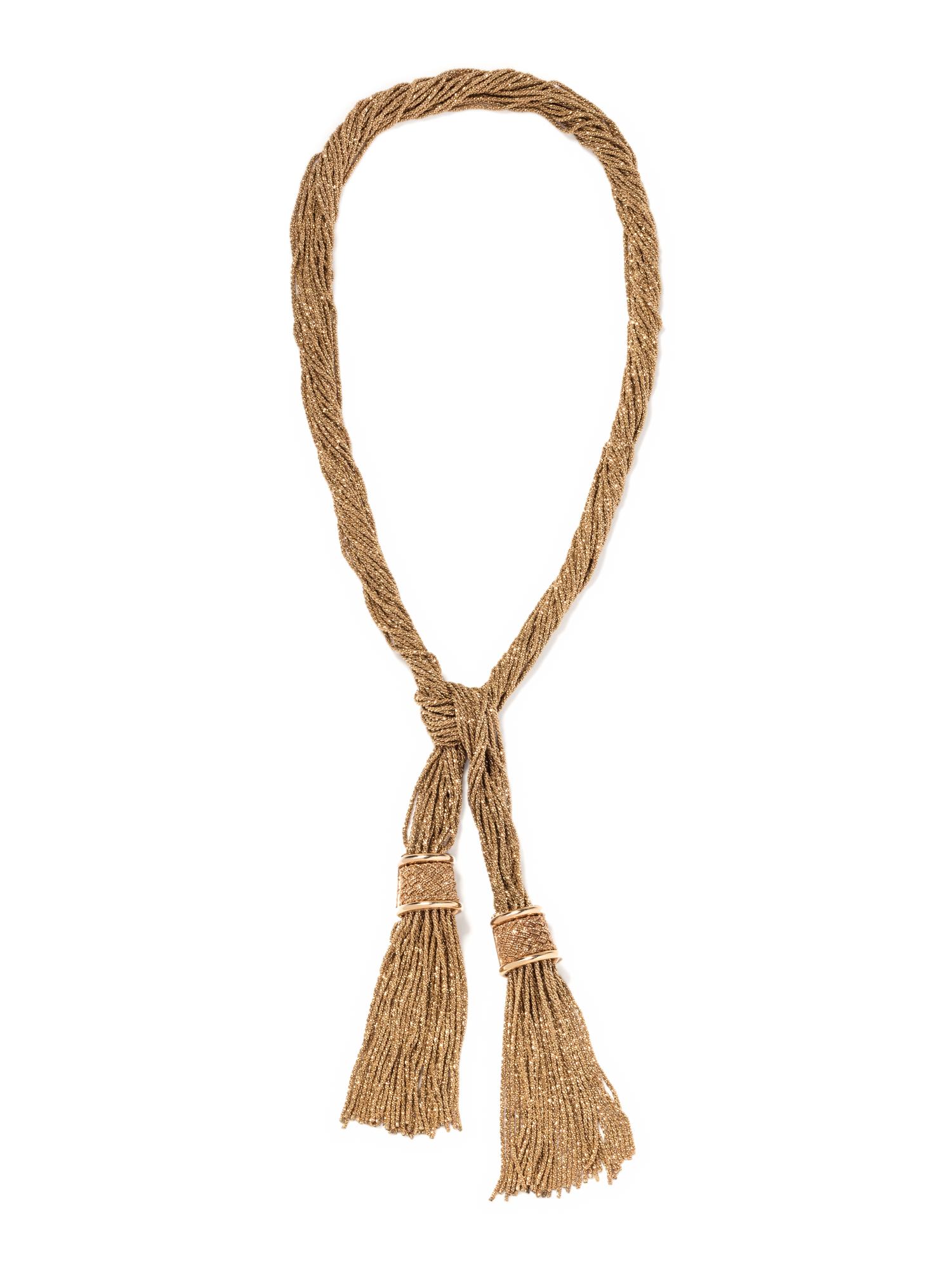 YELLOW GOLD LARIAT NECKLACE
