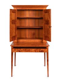 A Federal Style Tiger Maple Plantation Desk