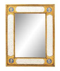 A Continental Gilt Bronze and Bisque Porcelain Picture Frame