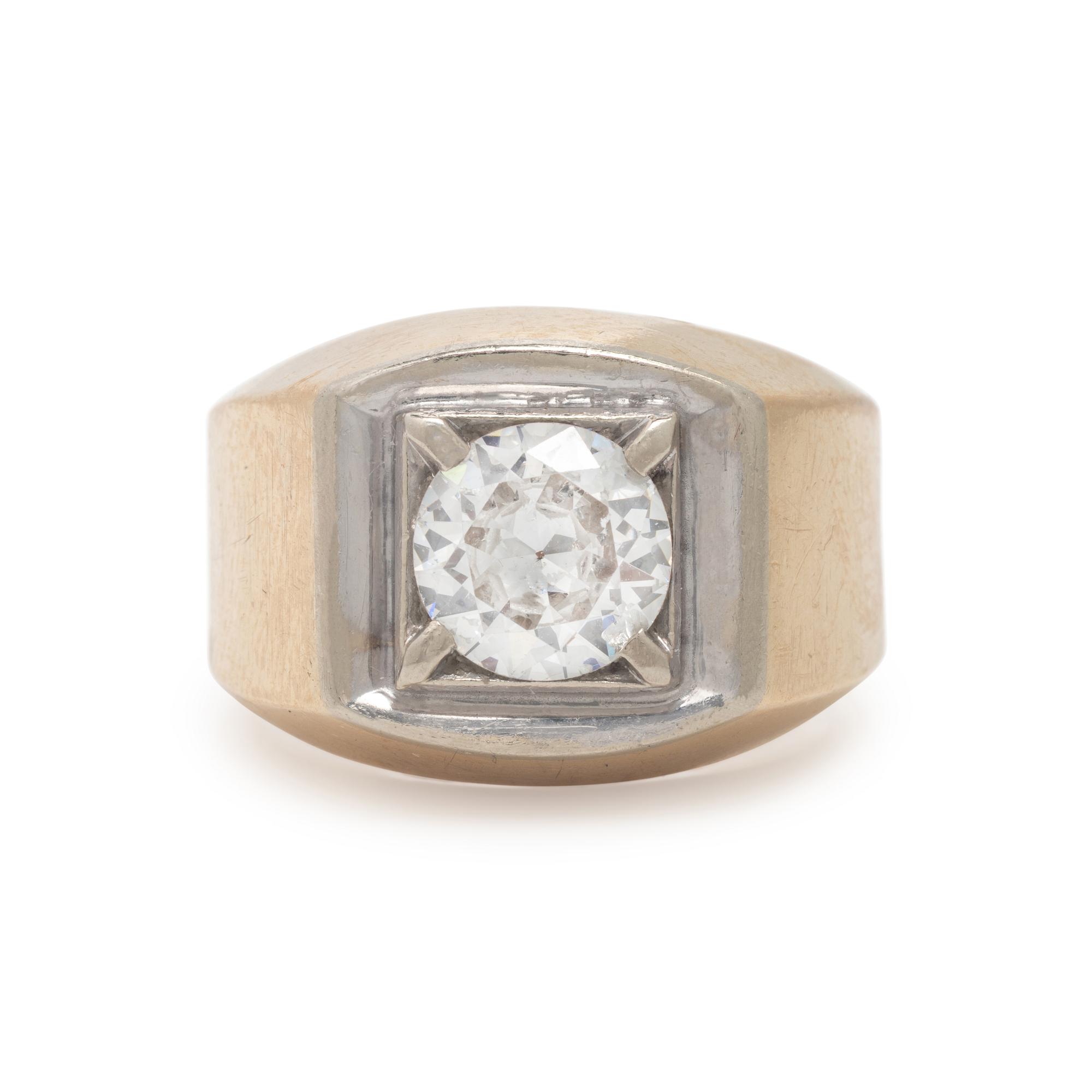 Bicolor Gold and Diamond Ring