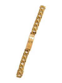 YELLOW GOLD ID TAG BRACELET