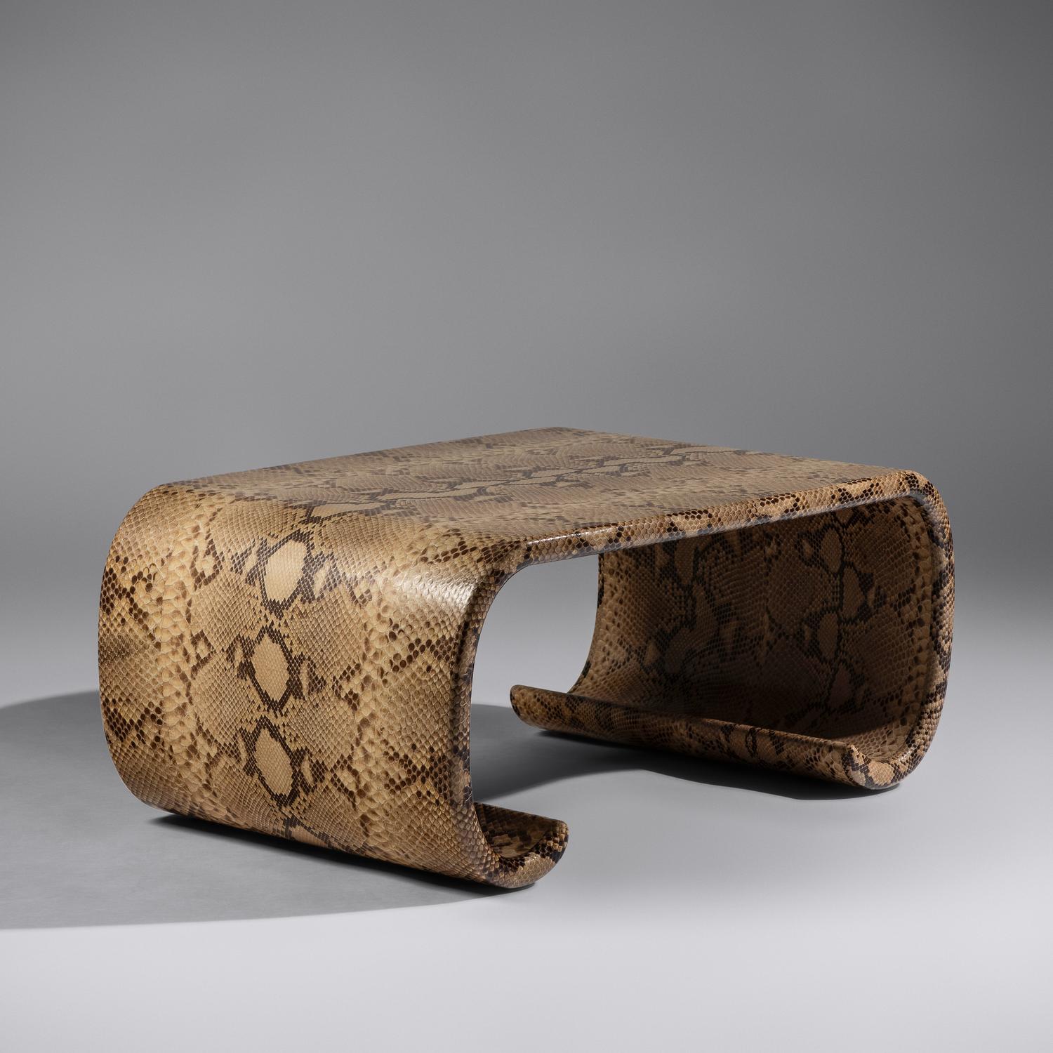 Waterfall Table in Python, 1985 for Karl Springer Ltd., USA