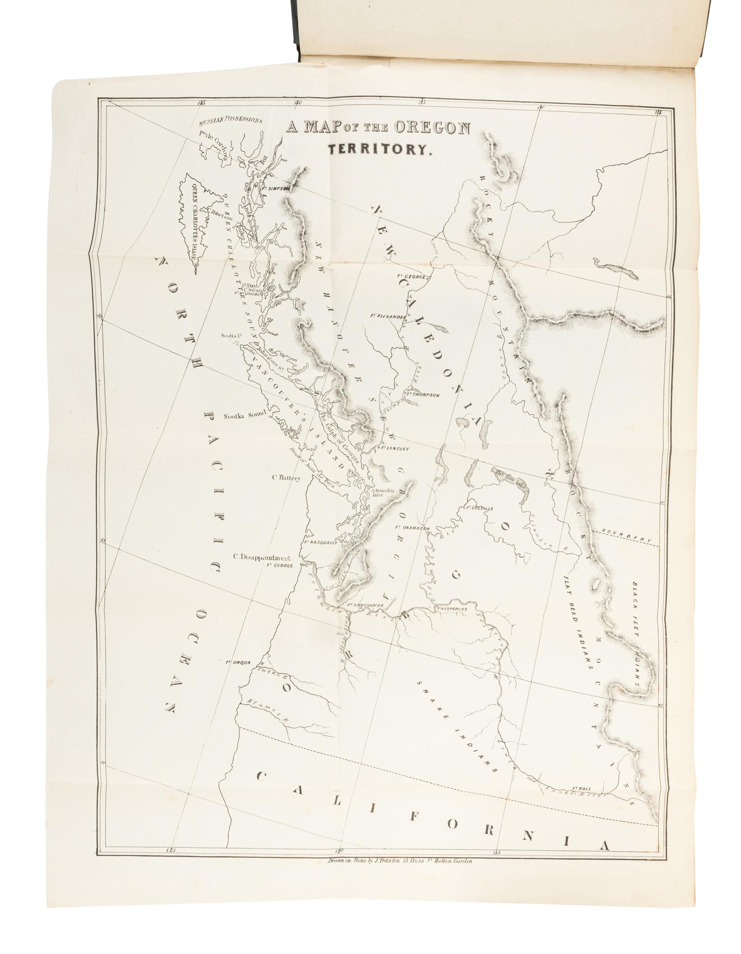 DUNN, John (fl. 1845). History of the Oregon Territory and British North-American Fur Trade; with An Account of the Habits and Customs of the Principal Native Tribes on the Northern Continent . London: Edwards and Hughes, 1844.