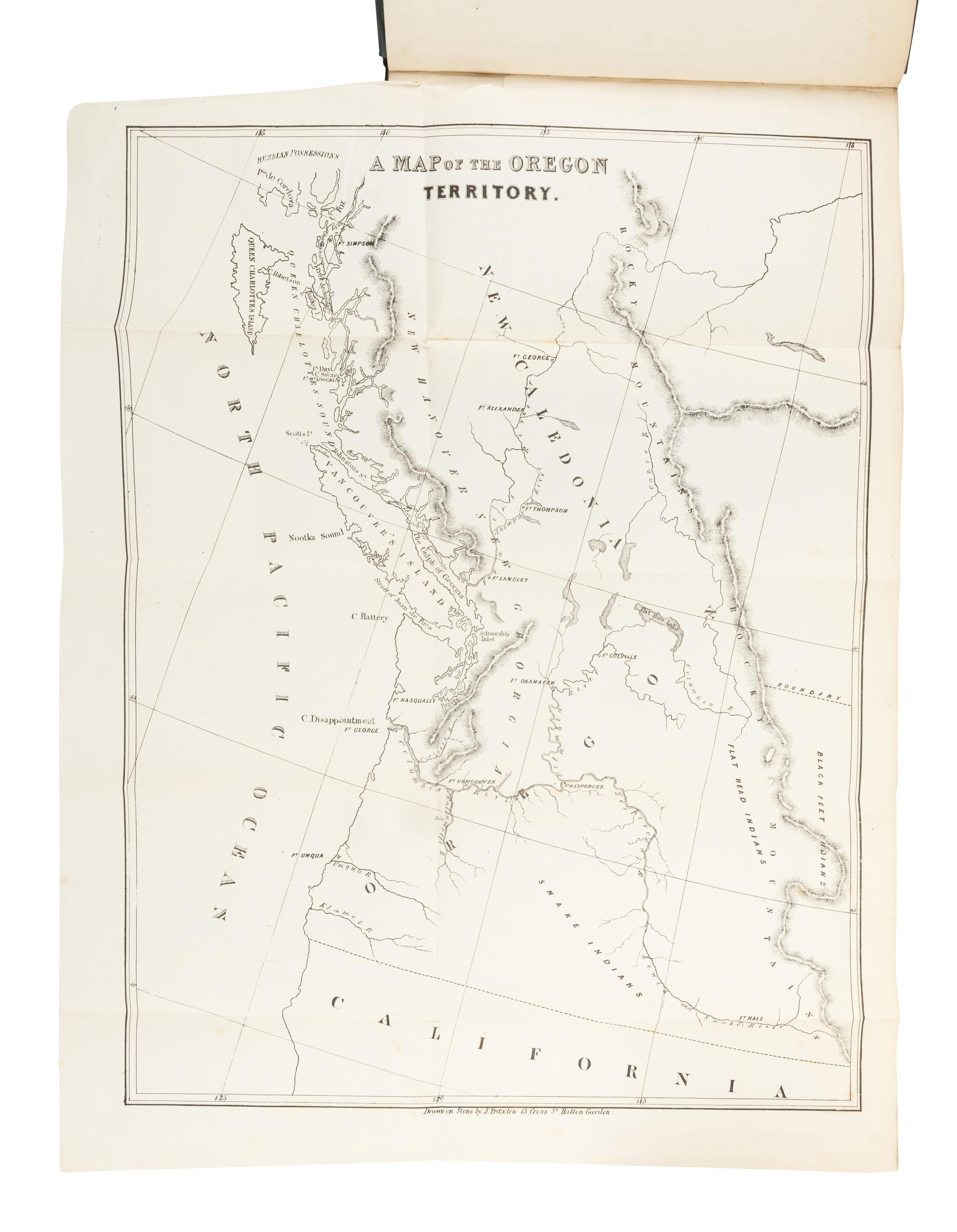 DUNN, John (fl. 1845). History of the Oregon Territory and British North-American Fur Trade; with An Account of the Habits and Customs of the Principal Native Tribes on the Northern Continent . London: Edwards and Hughes, 1844.