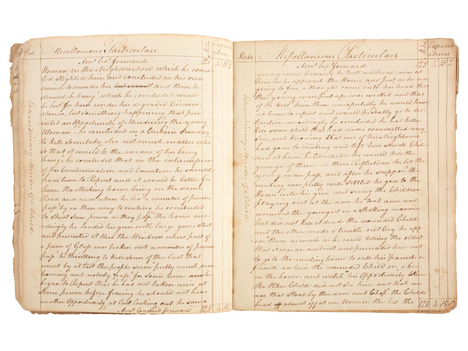 America in Manuscript Journal of [a] Journey to Ballston Springs. New York, 30 August 1805.