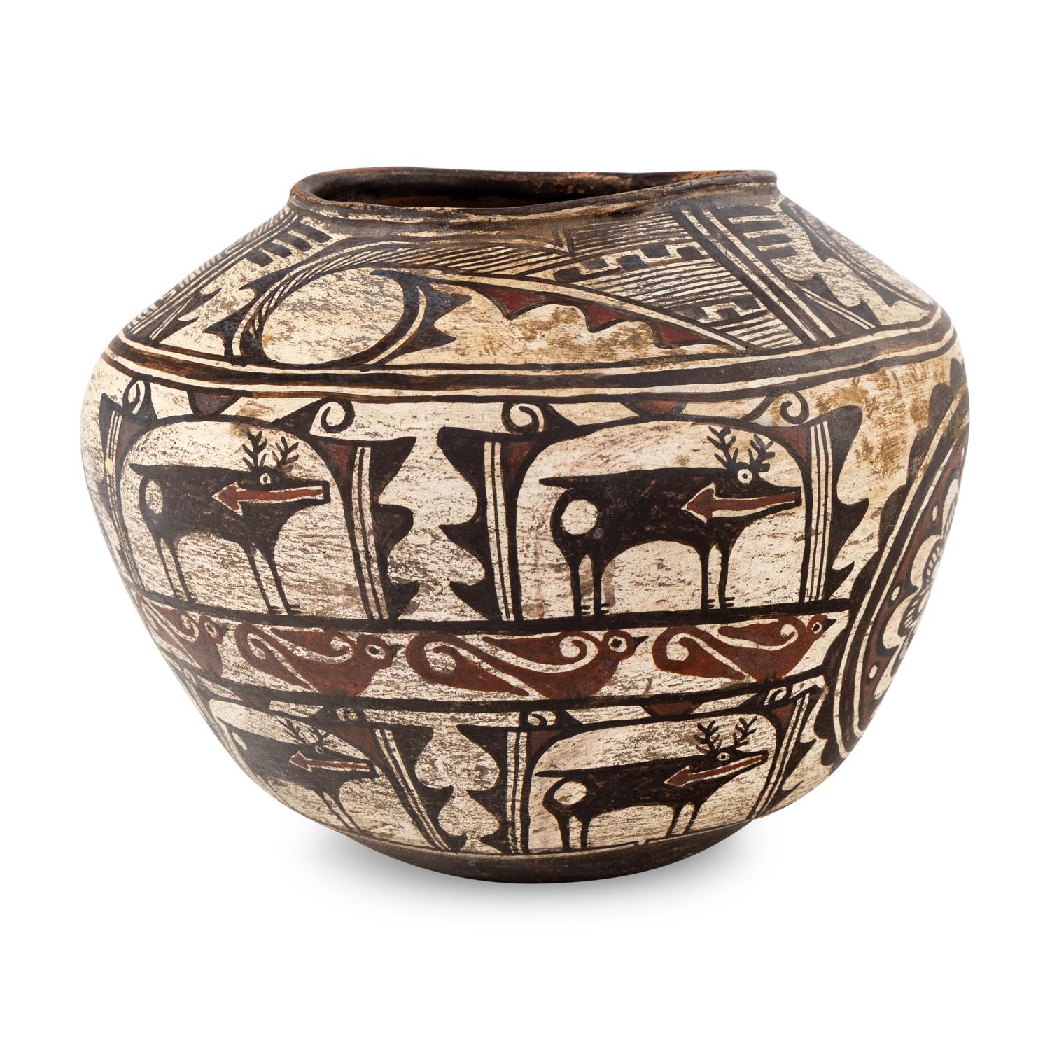 Zuni Polychrome Pottery Jar