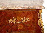 A Louis XV Style Gilt Bronze Mounted Marble-Top Bombe Commode — 20TH CENTURY