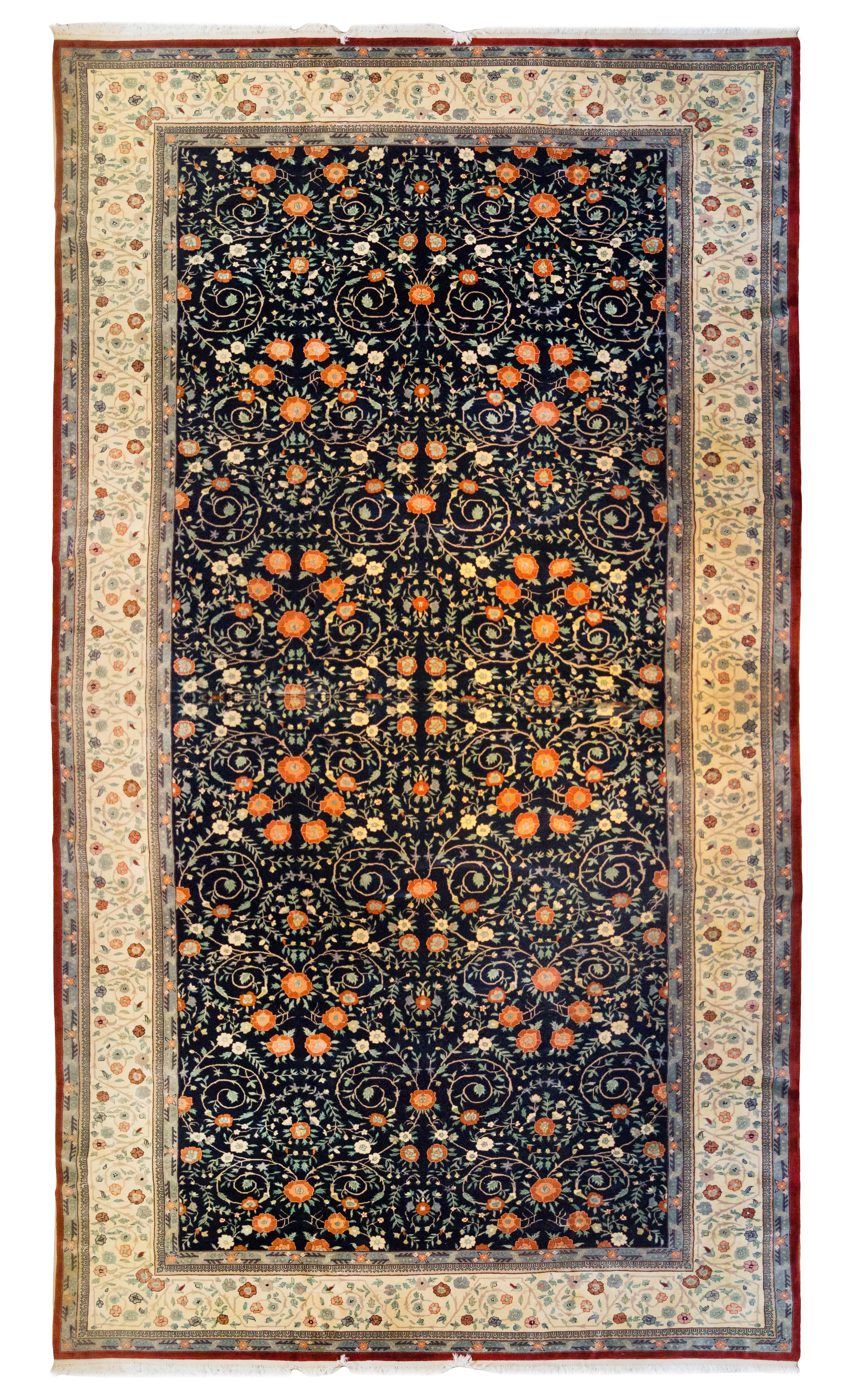 An Indo-Persian Wool Rug 9 feet x 12 feet. — SECOND HALF 20TH CENTURY