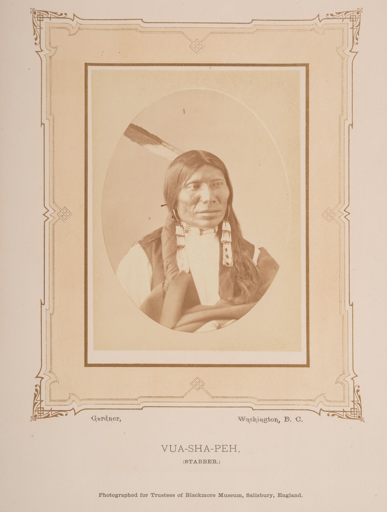 Studio Portrait of Stabber, "Vua-Sha-Peh." Washington, DC, 1870