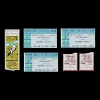A Collection of Michael Jordan Chicago Bulls Tickets and 1985 Red Auerbach Tribute Ticket