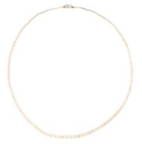 A Graduated Single Strand Natural Pearl Necklace,