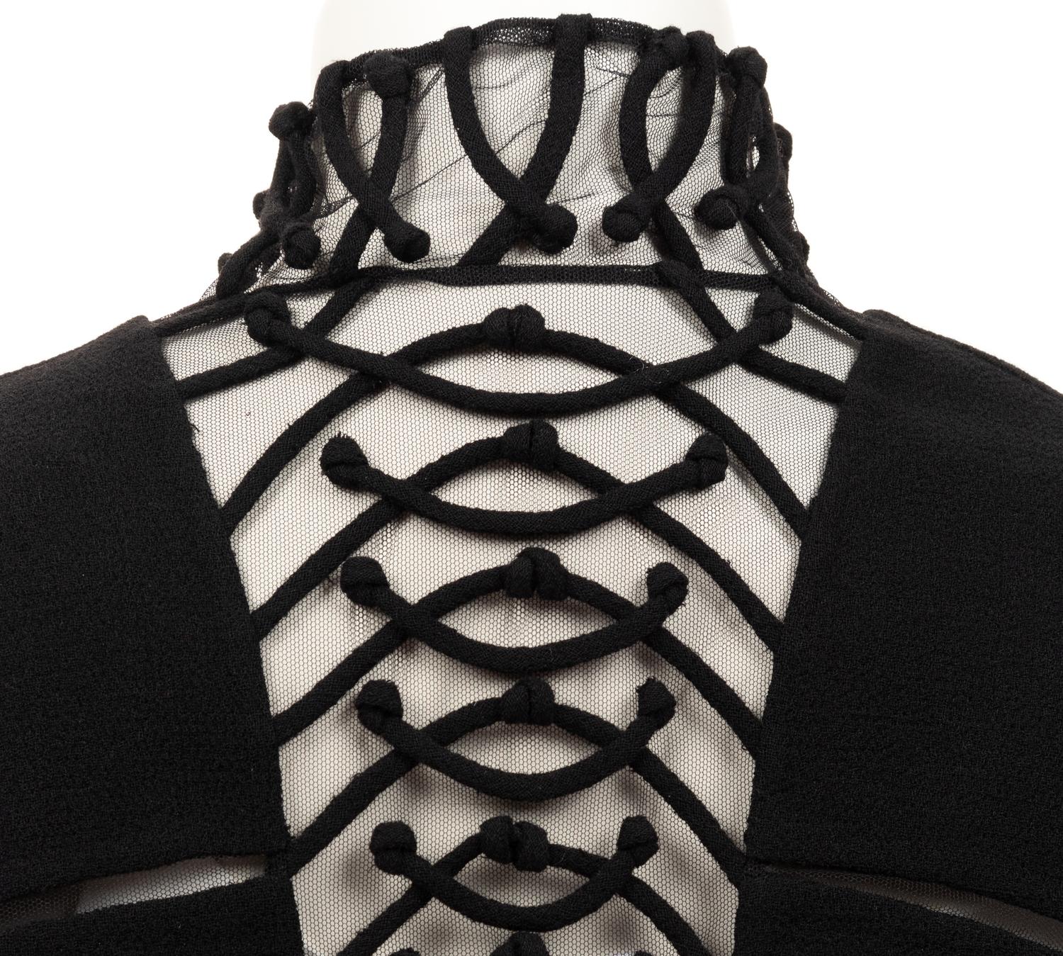 Ralph Rucci Crepe and Net Bolero Jacket