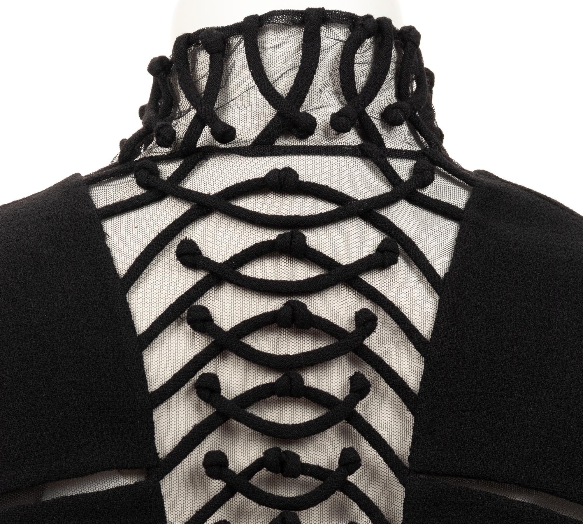 Ralph Rucci Crepe and Net Bolero Jacket