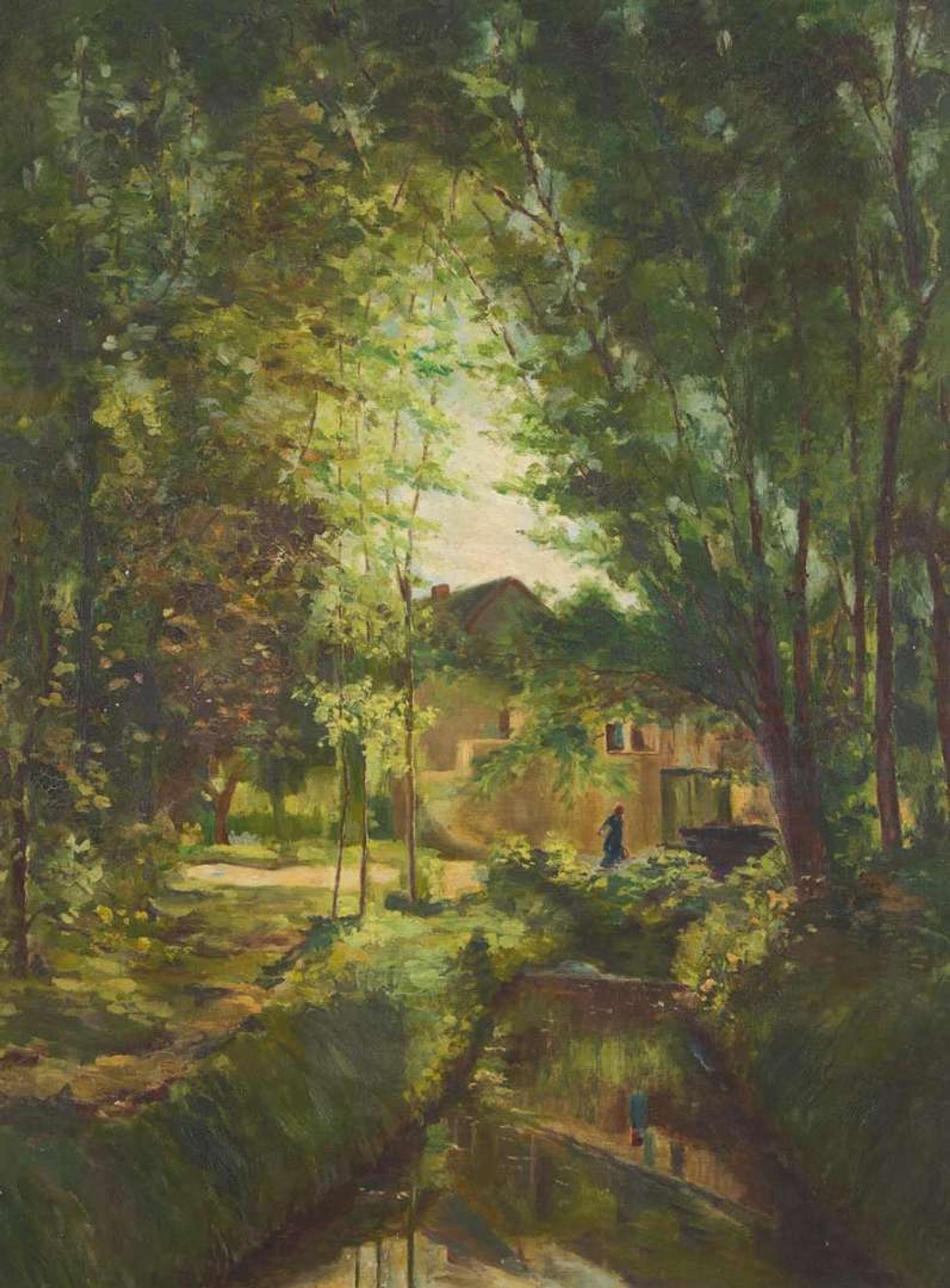 Fern Isabel Coppedge (American, 1883-1951) - Canal in Summer