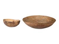 A Burl Wood Bowl and a Canoe Cup