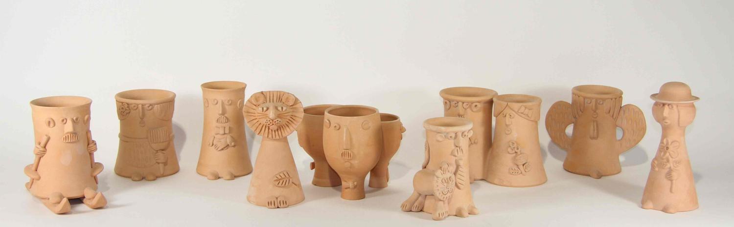 A Collection of Pottery Articles Diameter of largest 14 1/4 inches. — David Stewart