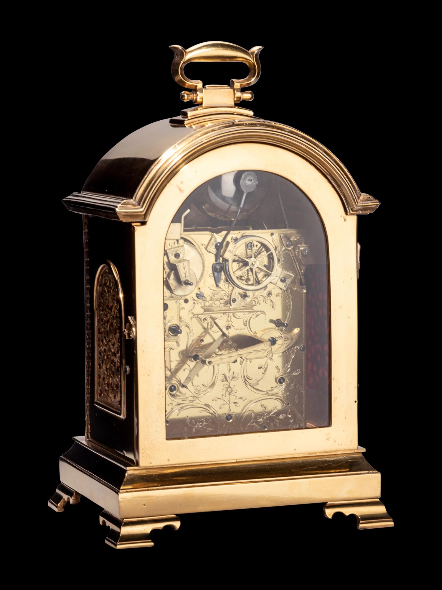 A Chinese Jeweled Gilt Bronze Clock