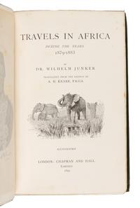 JUNKER, Wilhelm (1840-1892). Travels in Africa During the Years 1875-1878… London: Chapman and Hall, 1890-92.