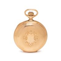 WALTHAM, 14K YELLOW GOLD HUNTER CASE POCKET WATCH
