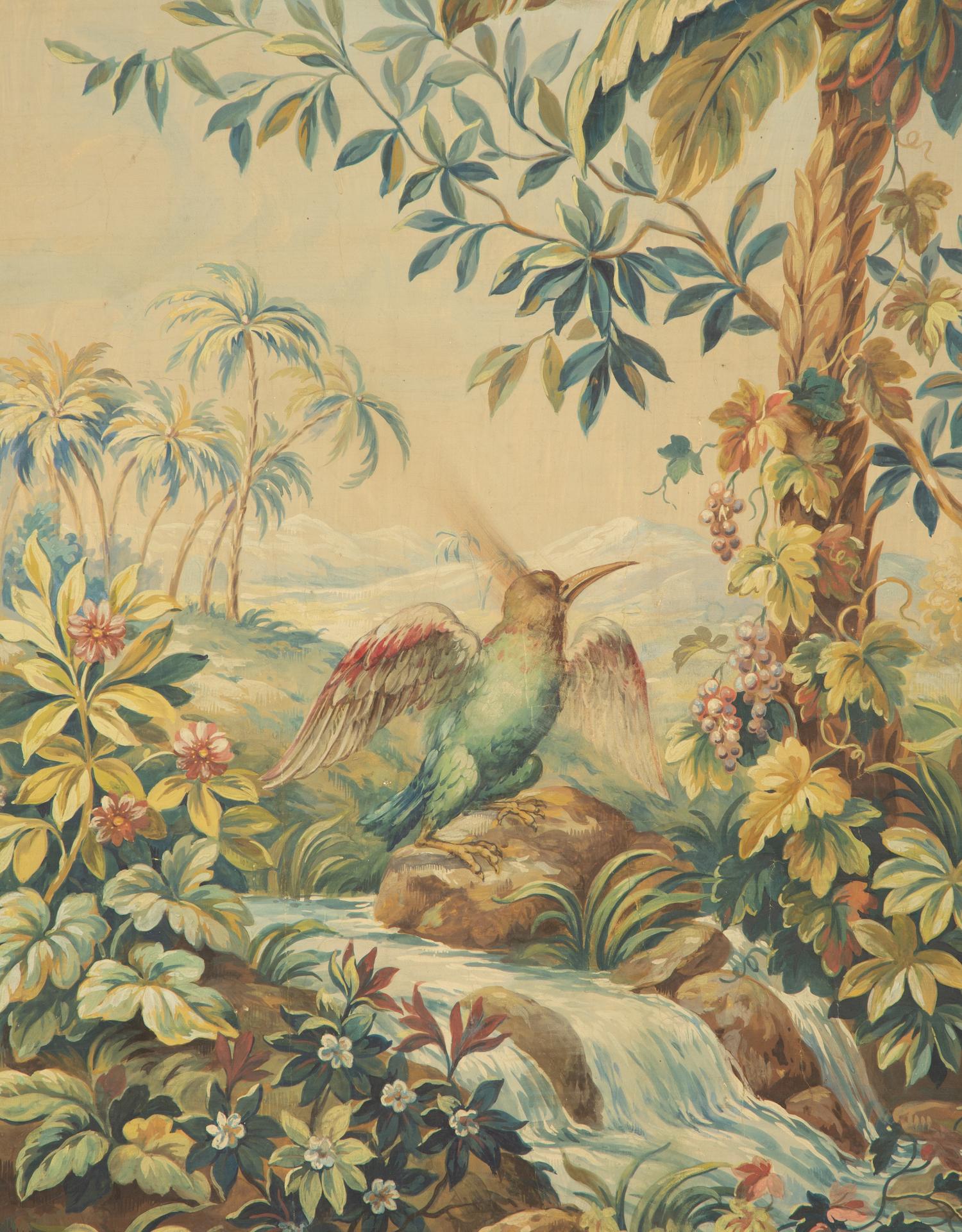 A French Boiserie Wallpaper Panel