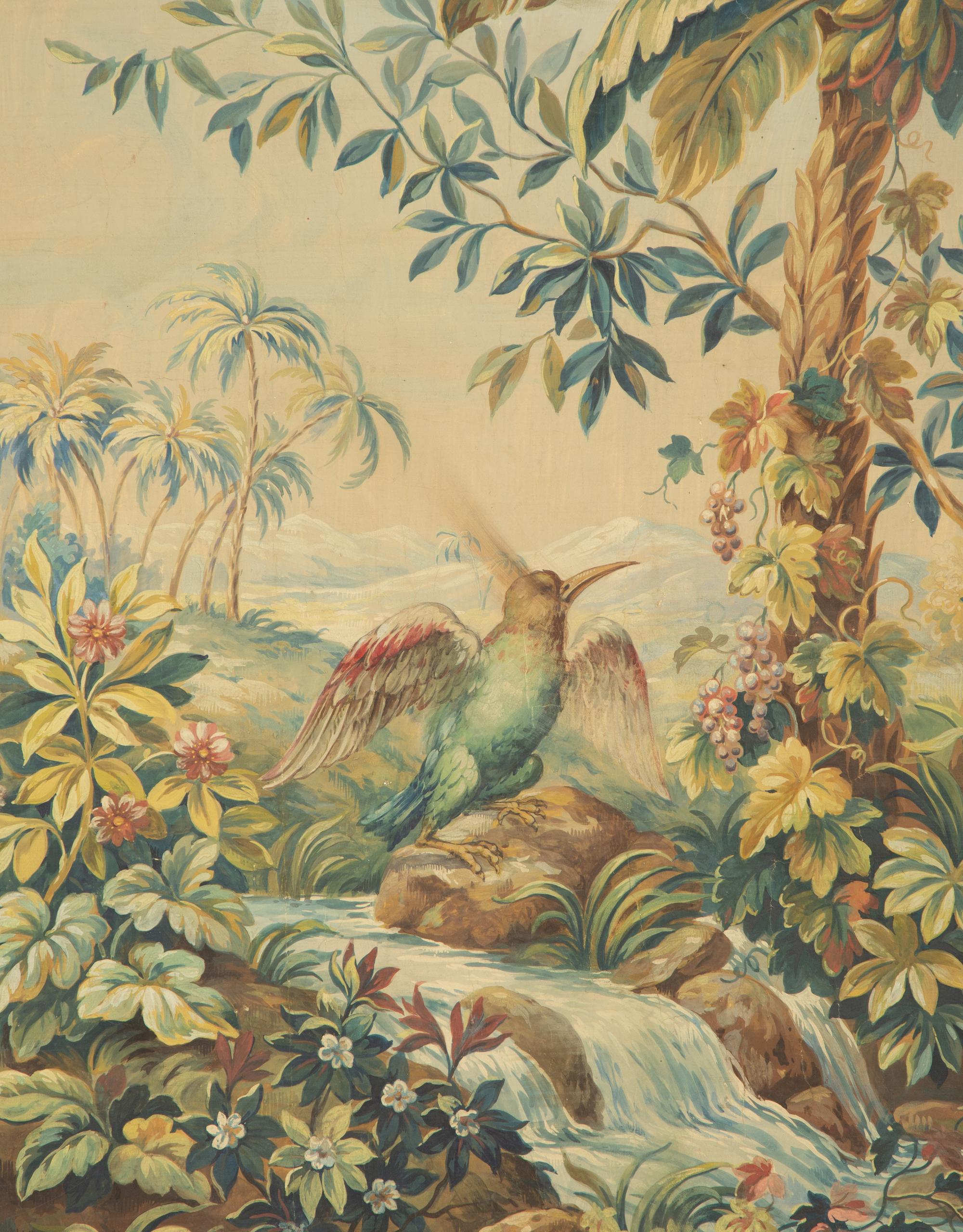 A French Boiserie Wallpaper Panel