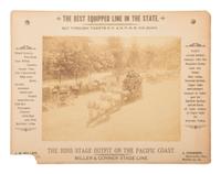 [CALIFORNIA] - [TRANSPORTATION]. The Boss Stage Outfit on the Pacific Coast. Miller & Conner Stage Line. Ukiah: Saunders, ca 1892.