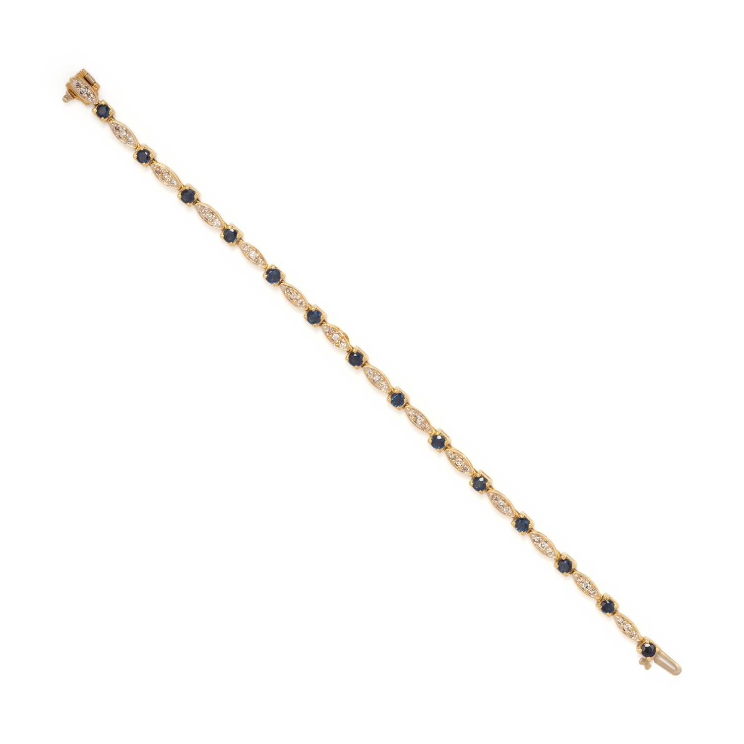 SAPPHIRE AND DIAMOND BRACELET