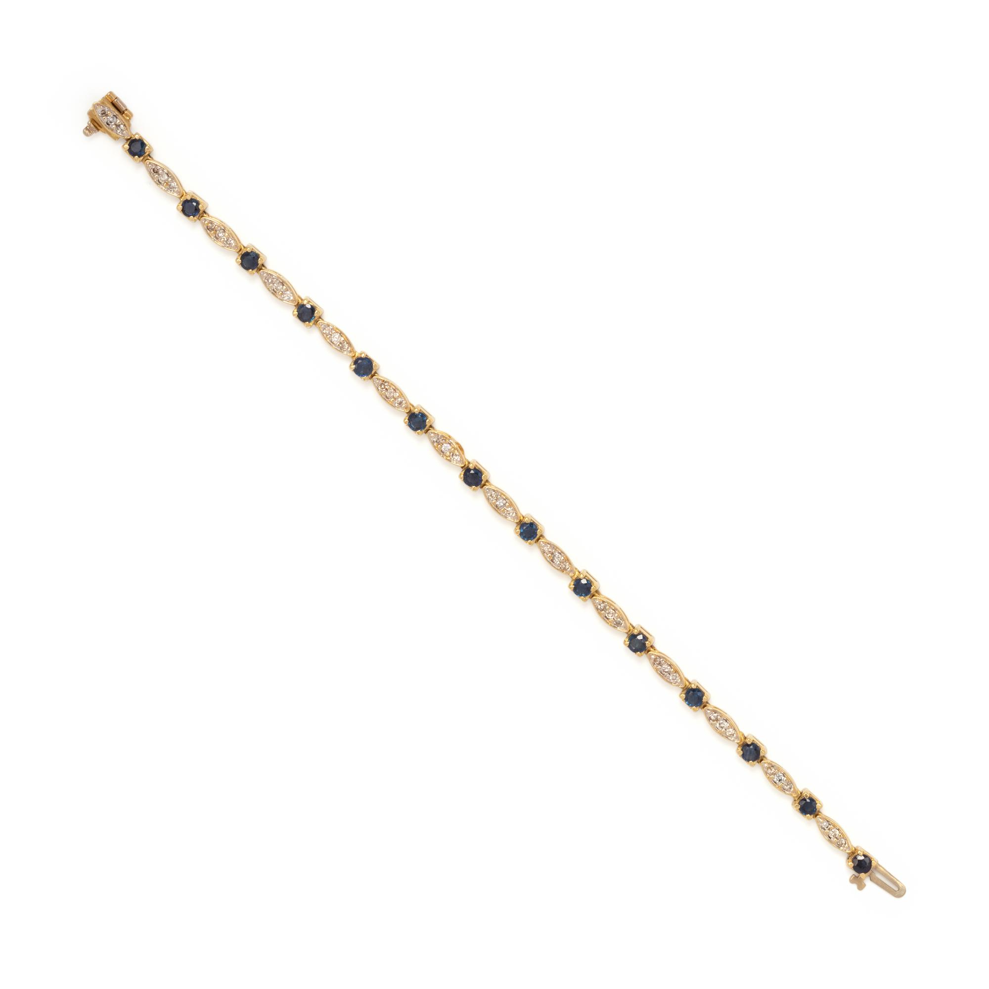 SAPPHIRE AND DIAMOND BRACELET