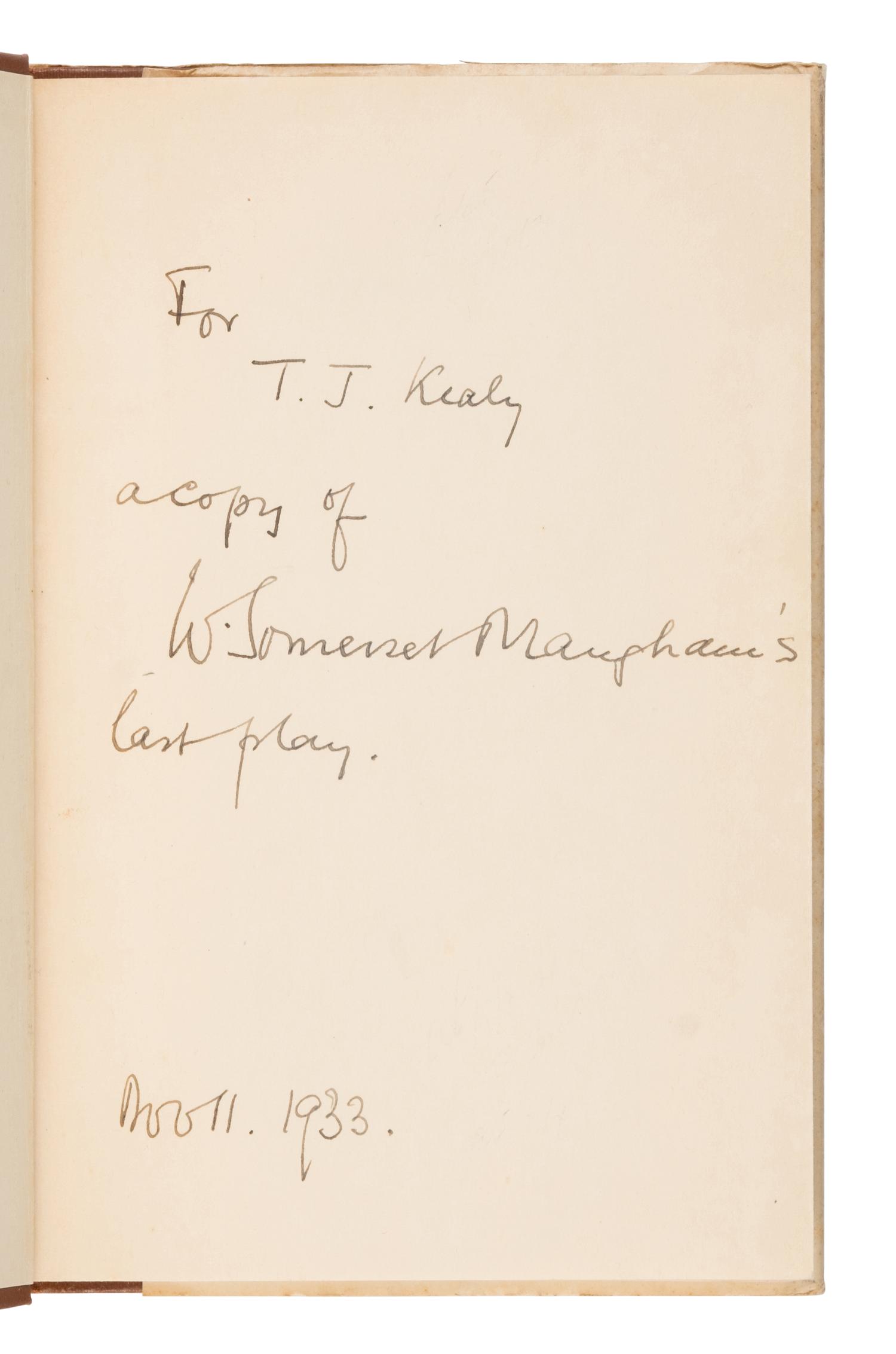 [Literature] Maugham, W. Somerset. Sheppey. A Play in Three Acts
