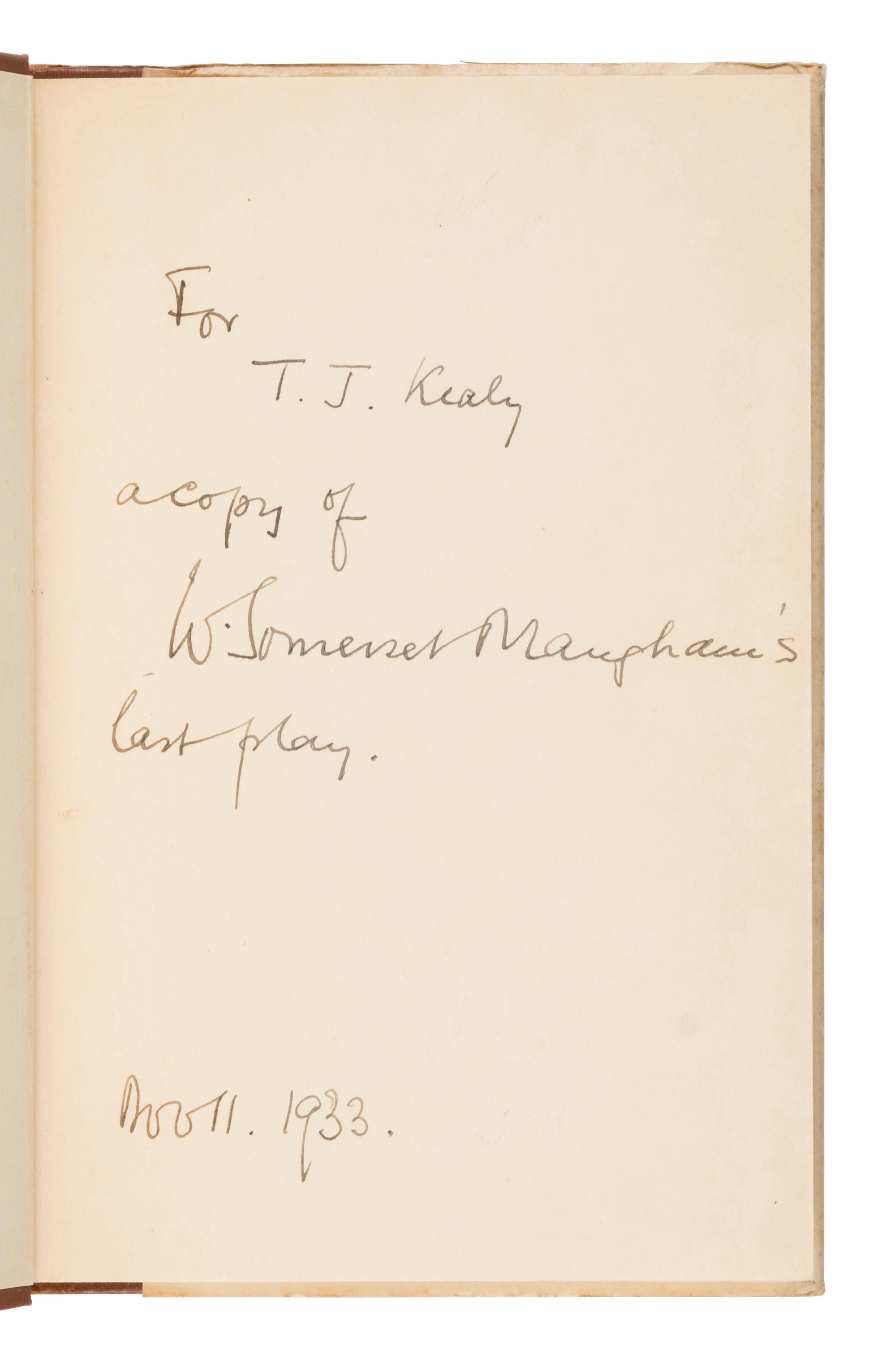 [Literature] Maugham, W. Somerset. Sheppey. A Play in Three Acts