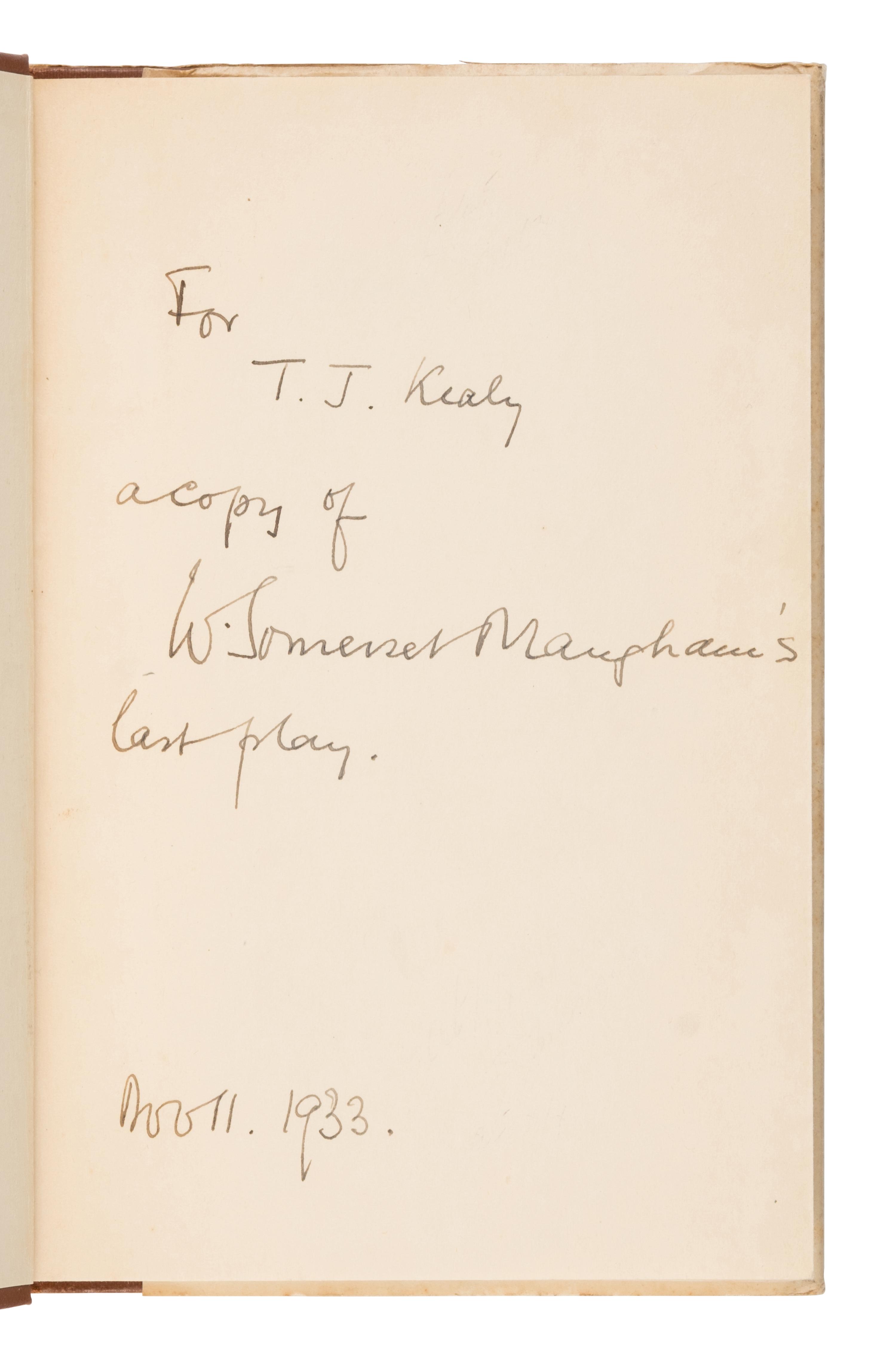 [Literature] Maugham, W. Somerset. Sheppey. A Play in Three Acts