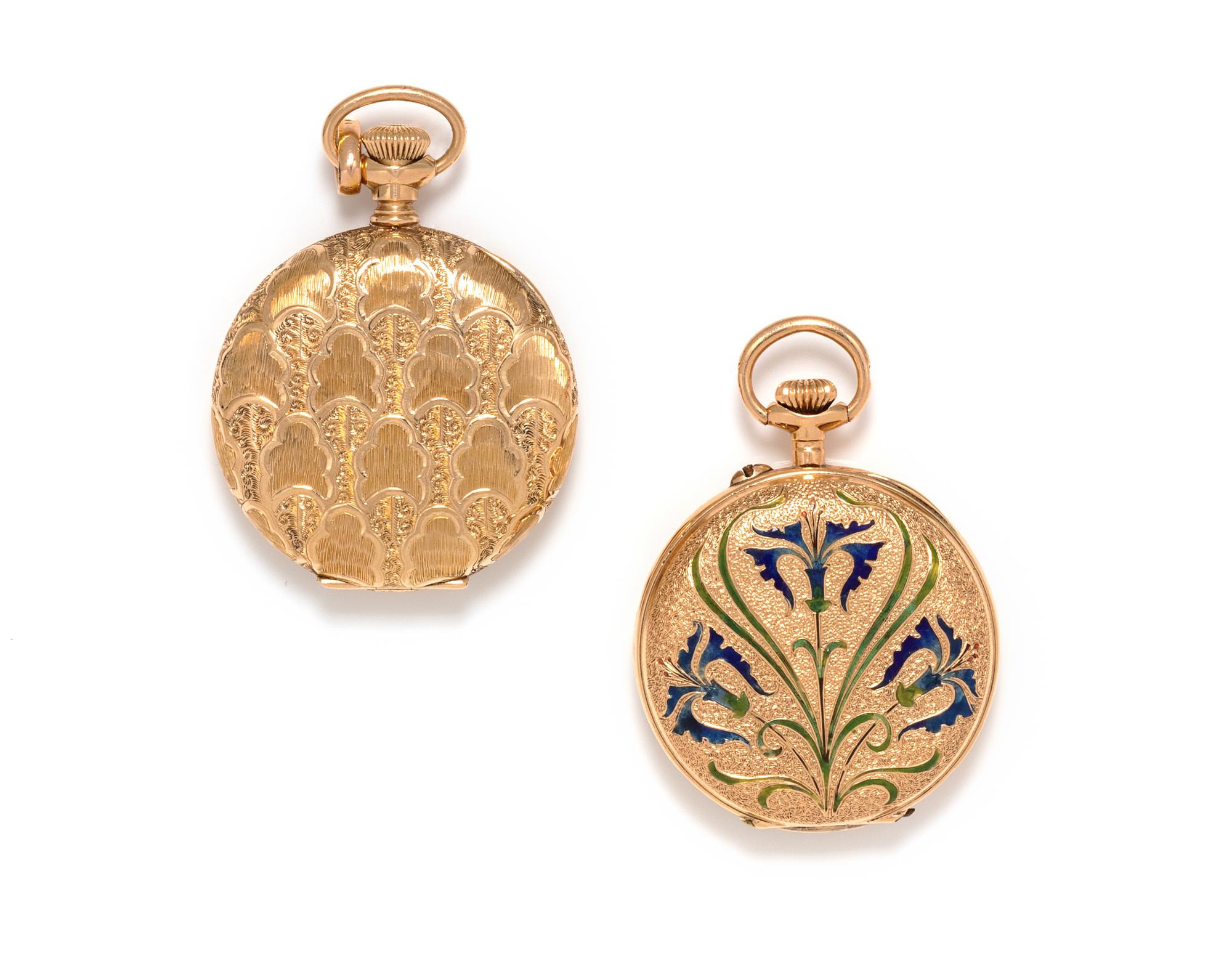 COLLECTION OF YELLOW GOLD POCKET WATCHES