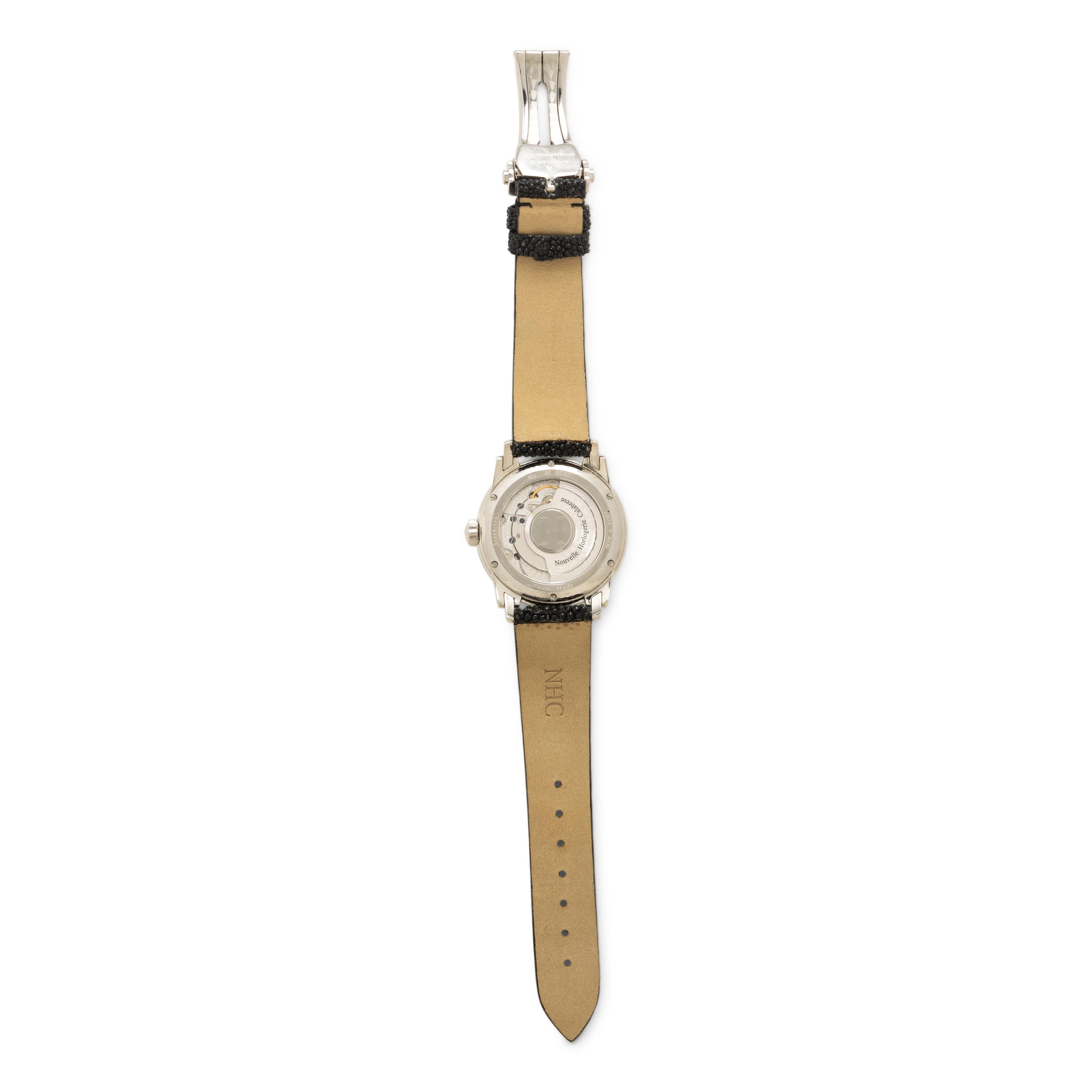 Nouvelle Horlogerie Calabrese, Stainless Steel 'Ottica' Watch with Jump Hour Complication