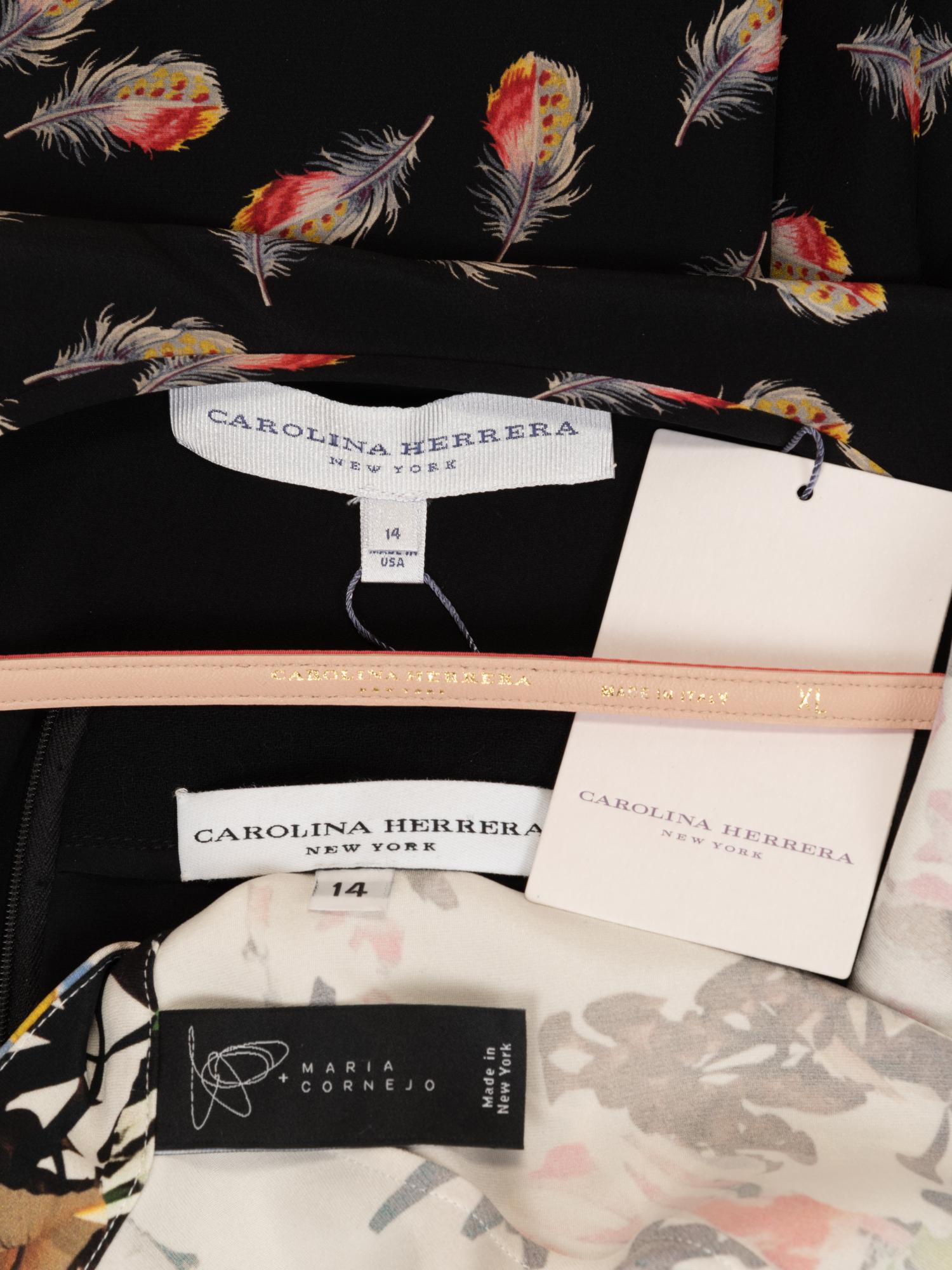 Three Designer Dresses: Two Carolina Herrera, One Maria Cornejo, 2000-20s