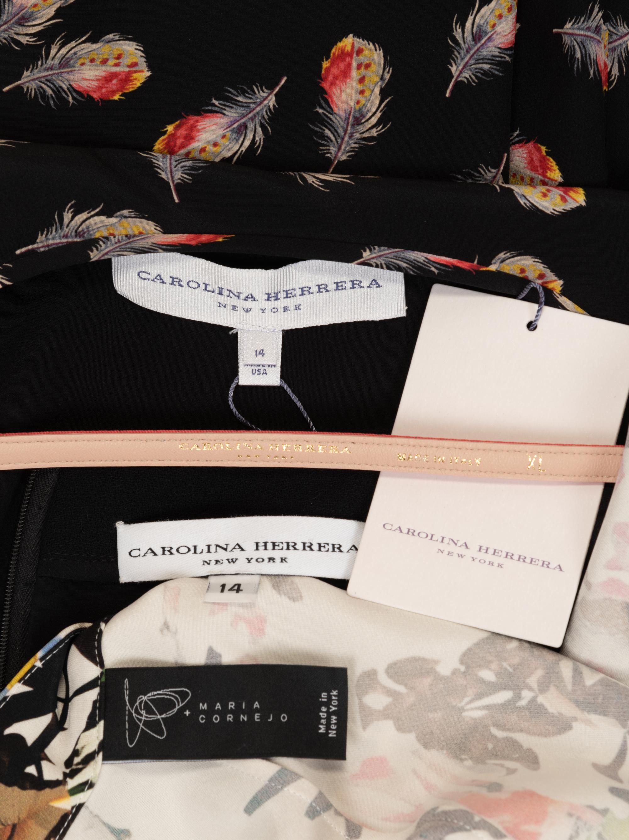 Three Designer Dresses: Two Carolina Herrera, One Maria Cornejo, 2000-20s