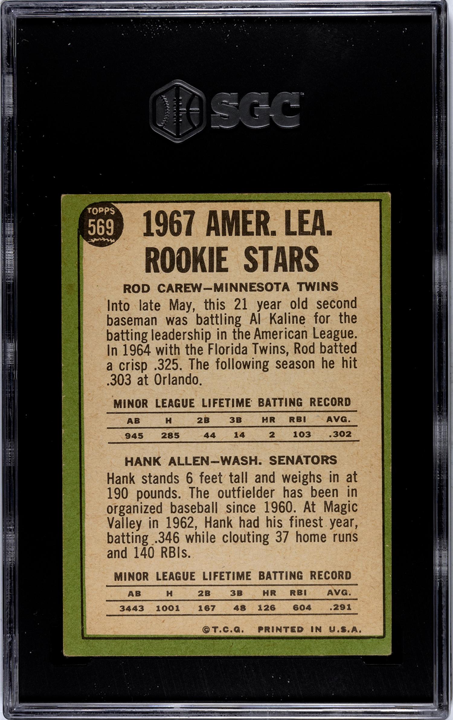 A Complete Set of 1967 Topps Baseball Cards Including SGC Graded Key Cards (609/609),