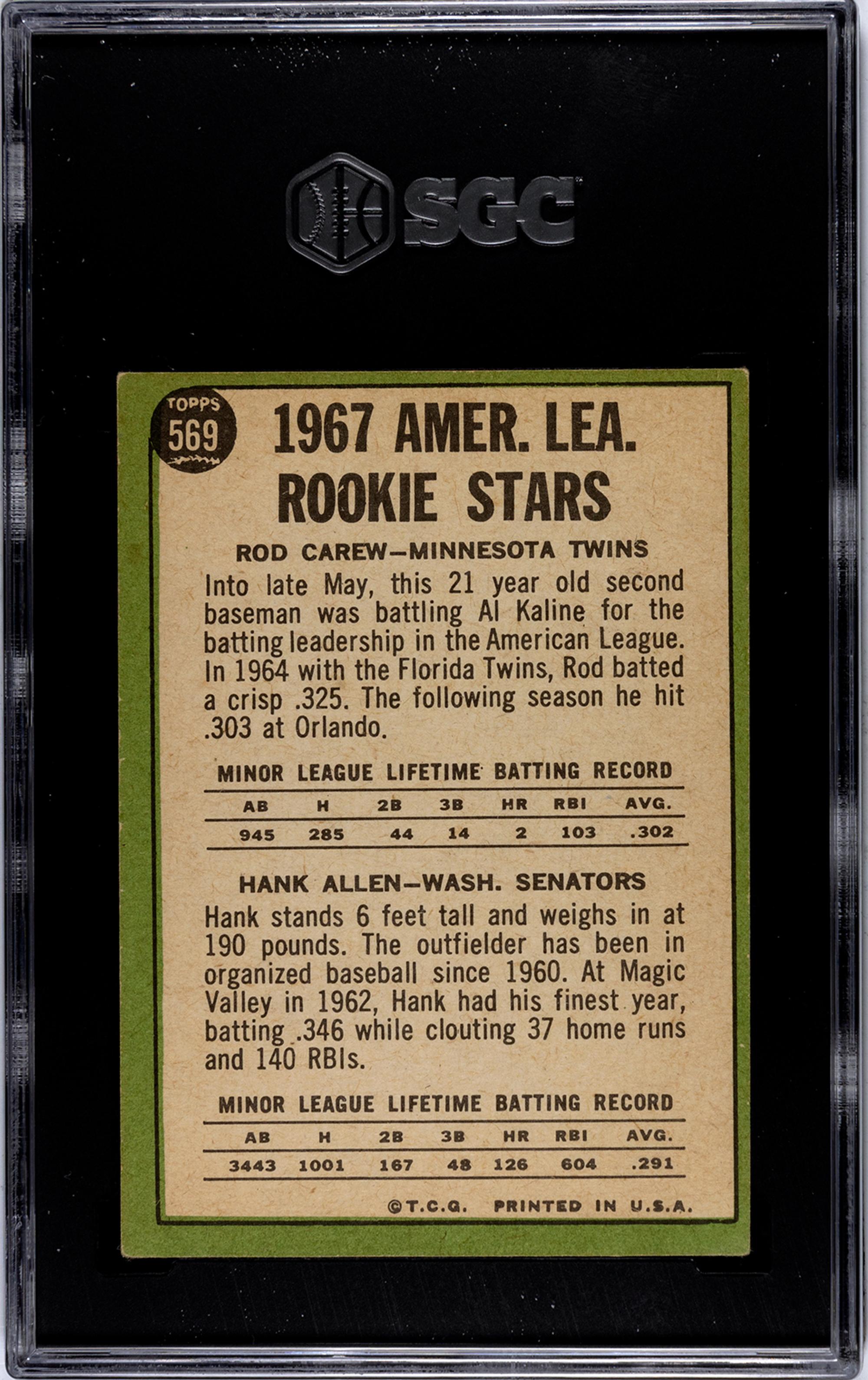 A Complete Set of 1967 Topps Baseball Cards Including SGC Graded Key Cards (609/609),