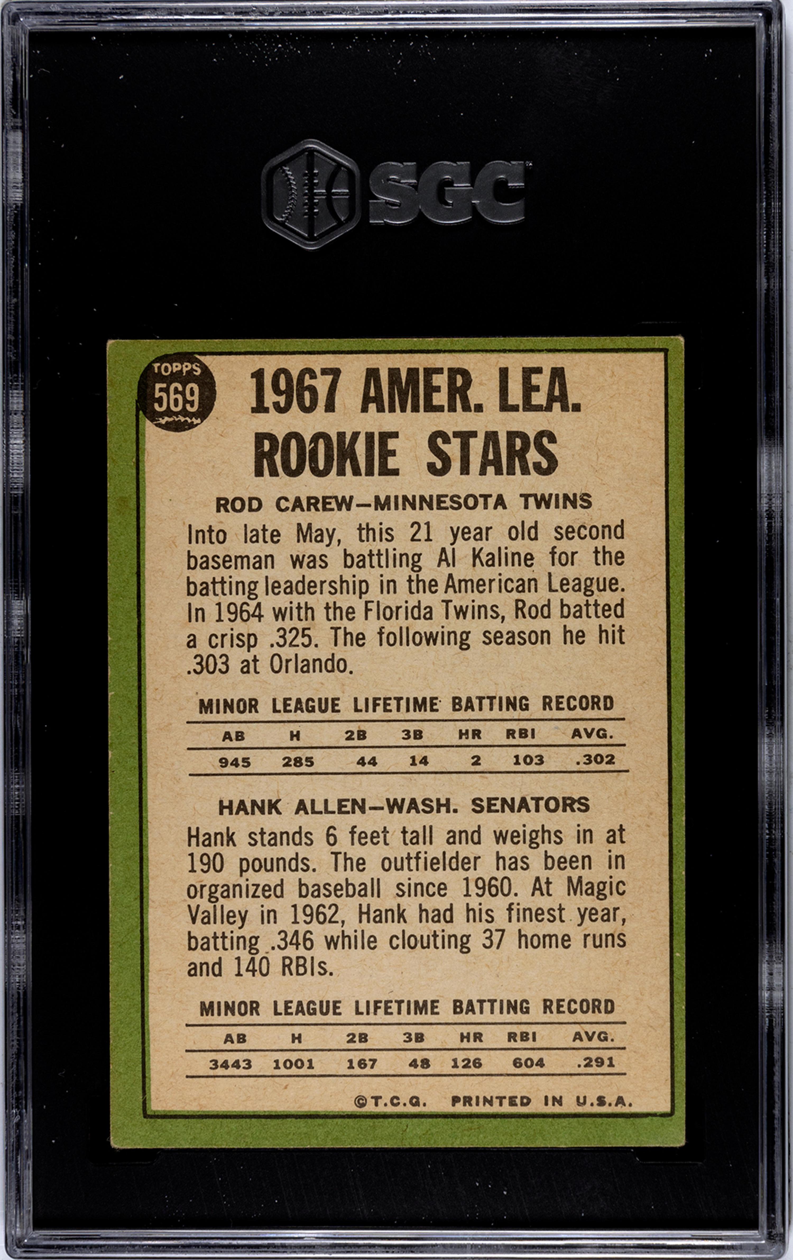 A Complete Set of 1967 Topps Baseball Cards Including SGC Graded Key Cards (609/609),