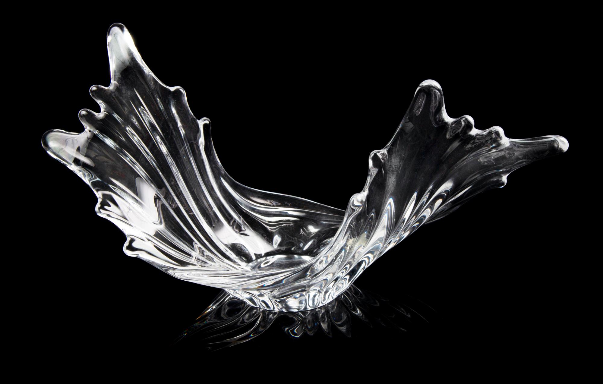 A Corfac Glass Bowl Width 15 1/2 inches. — 20TH CENTURY