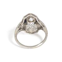 ART DECO, WHITE GOLD AND DIAMOND RING