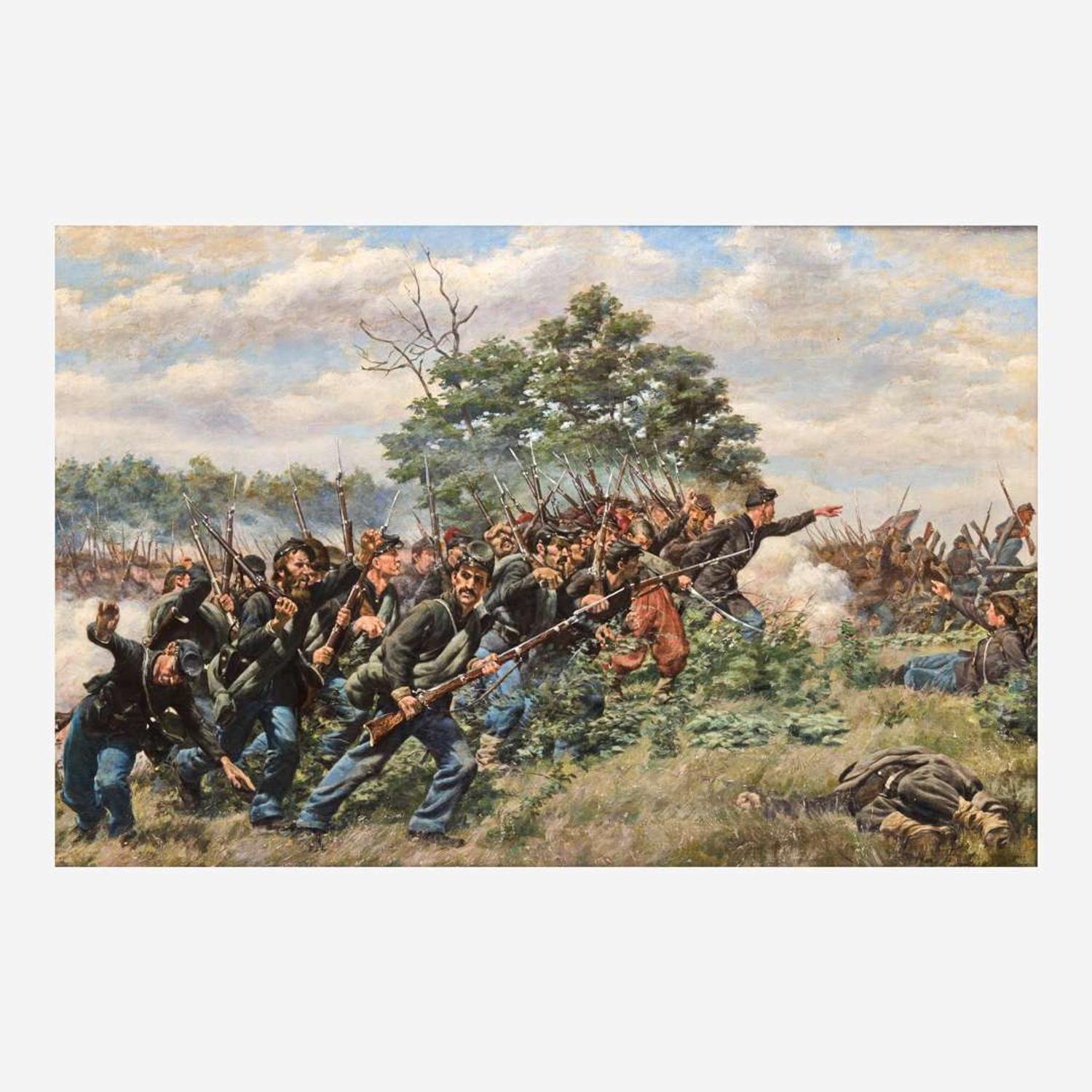 William Brooke Thomas Trego (American, 1858–1909) The Battle of Fair Oaks, Sumner's Reinforcements (May 31-June 1, 1862)