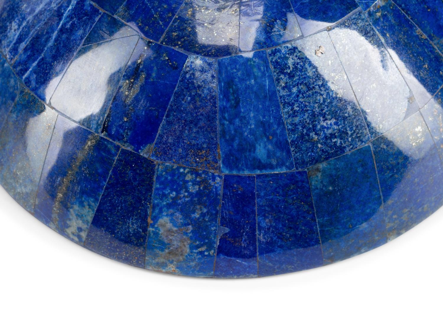 A Pair of Lapis Lazuli Veneered Bowls