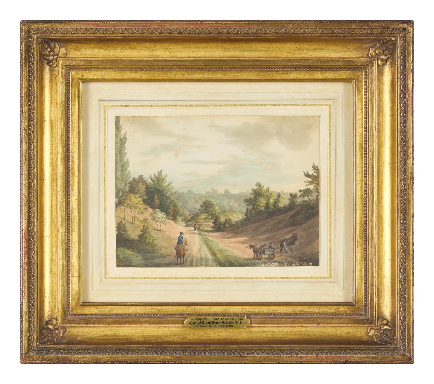 William Mason (1808-1844), Canal Road from Pratt's Gate, Lemon Hill, Philadelphia